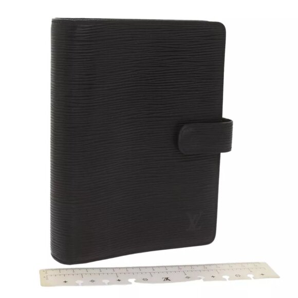 LOUIS VUITTON Epi Agenda MM Day Planner Cover Black R20042 LV Auth am5932 - Picture 1 of 16